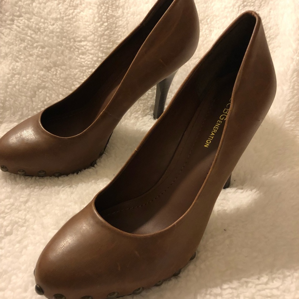 BCGB- leather heels with studs